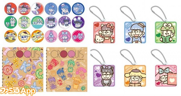 おそ松さん』×サンリオキャラクターズコラボの缶バッジ