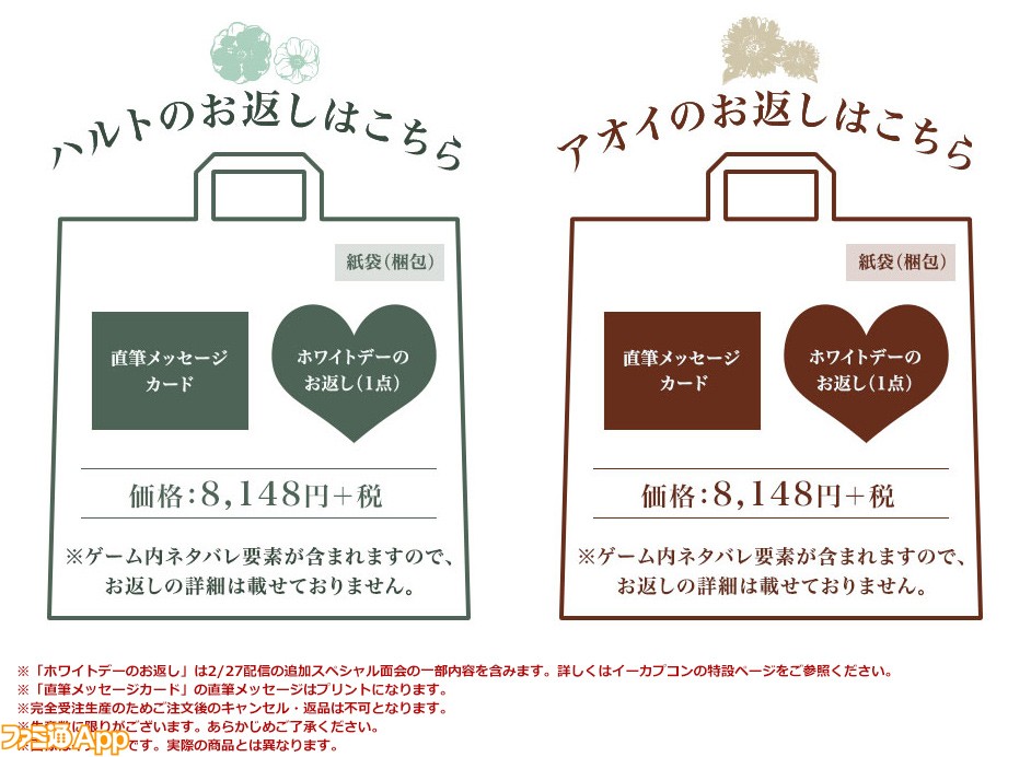 ②ホワイトデーお返し詳細