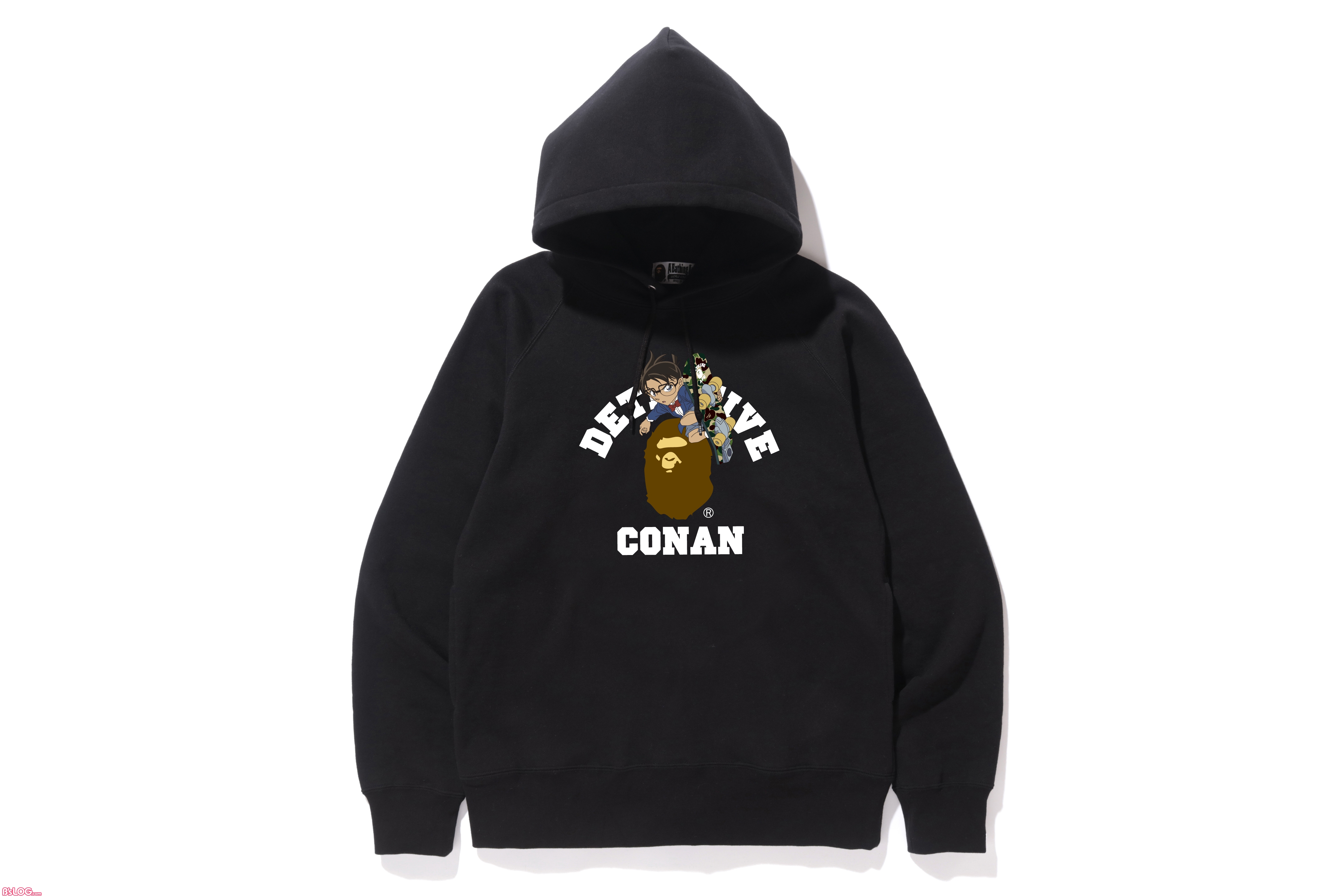 BAPE X CONAN COLLEGE PULLOVER HOODIE M_BLK_A